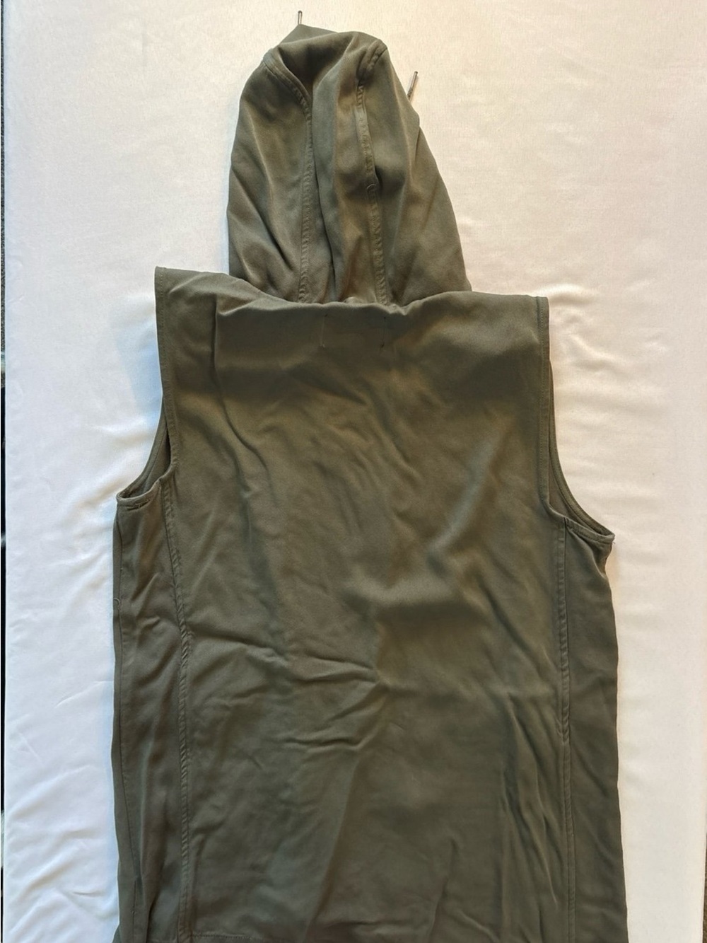 BKE Olive Green Hooded Sleeveless Utility Vest - Picture 3 of 3